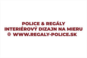 Nálepka na auto: POLICE A REGÁLY, interiérový dizajn na mieru a dizajnový nábytok, reklamný polep s webstránkou