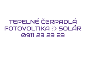 Moderná nálepka na auto: TEPELNÉ ČERPADLÁ, fotovoltika a solárne panely, zelená energia a montáž kúrenia, firemný nápis s telefónom