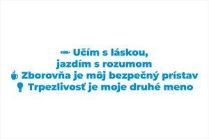 Set 3 vinylových nálepiek pre učiteľov a profesorov: Učím s láskou jazdím s rozumom, Zborovňa je môj bezpečný prístav, Trpezlivosť je moje druhé meno