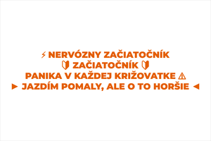 Sada vtipných nálepiek pre začínajúcich vodičov - Nervózny, Panika, Jazdím pomaly